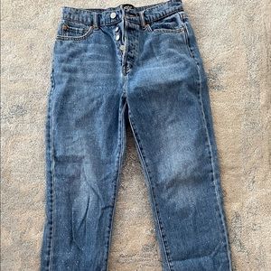 Medium wash blue jeans